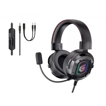 Conceptronic ATHAN stereo sound gaming headset, bedraad, 20 - 20000 Hz, gaming, 477 g, headset, zwart