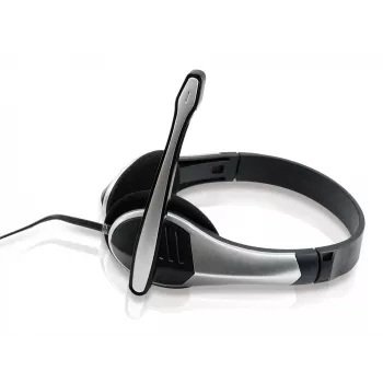 Conceptronic Allround stereo-headset, bedraad, 20 - 22000 Hz, kantoor/callcenter, 111 g, headset, zwart, zilver