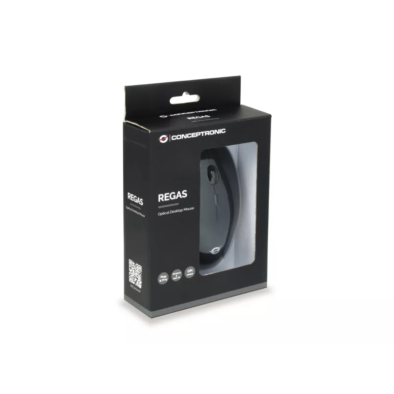 Conceptronic REGAS01B muis kantoor dubbelhandig USB Type-A optisch 1200 DPI