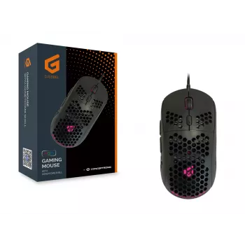 Conceptronic DJEBBEL 6D gamingmuis met honingraatstructuur, 6400 DPI