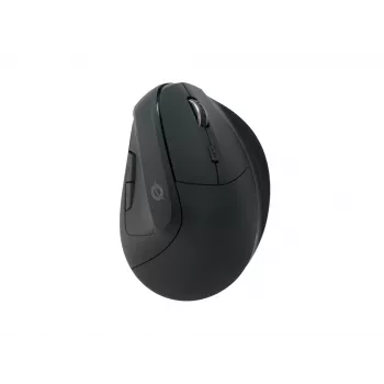 Conceptronic LORCAN ERGO 6-toetsen ergonomische Bluetooth-muis, rechtshandig, verticaal ontwerp, optisch, Bluetooth, 1600 DPI, zwart