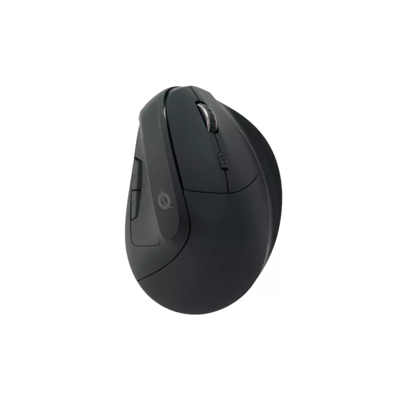 Conceptronic LORCAN ERGO 6-toetsen ergonomische Bluetooth-muis, rechtshandig, verticaal ontwerp, optisch, Bluetooth, 1600 DPI, zwart