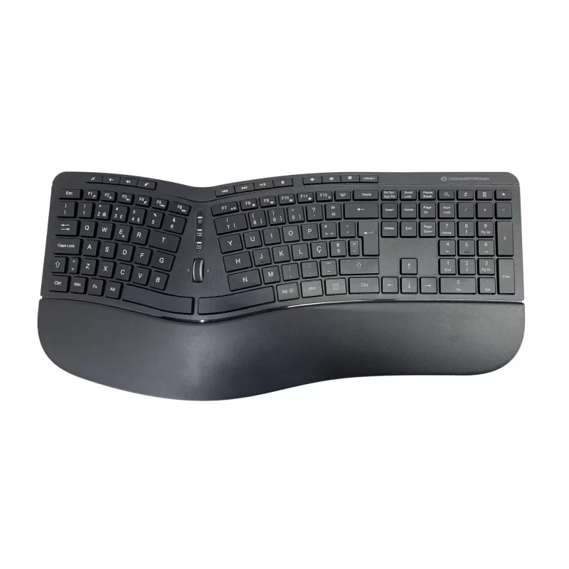 Conceptronic ORAZIO ERGO draadloze ergonomische toetsenbord- en muisset, Portugese layout