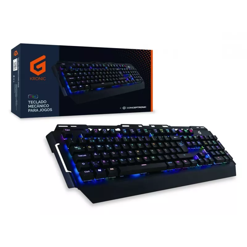 Conceptronic KRONIC mechanisch gaming-toetsenbord, RGB, Portugese layout