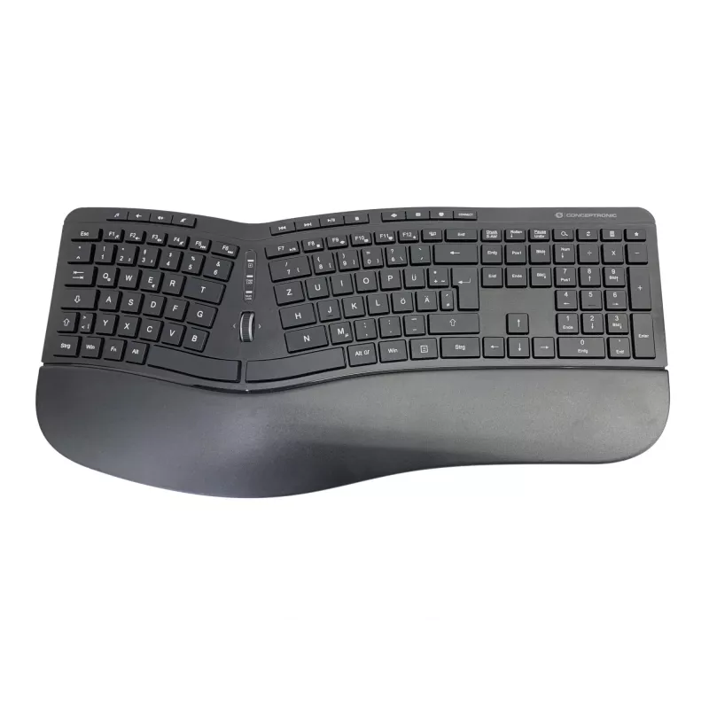 Conceptronic ORAZIO ERGO draadloze ergonomische toetsenbord- en muisset, Duitse layout