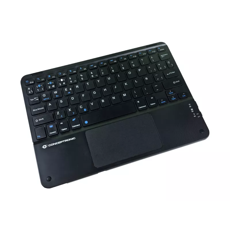 Conceptronic TOBIN01BES 10-inch Bluetooth touchpad-toetsenbord, QWERTY Spaans