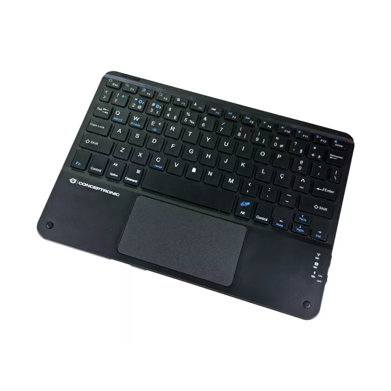Conceptronic TOBIN01BPT 10-inch Bluetooth touchpad-toetsenbord, QWERTY Portugees