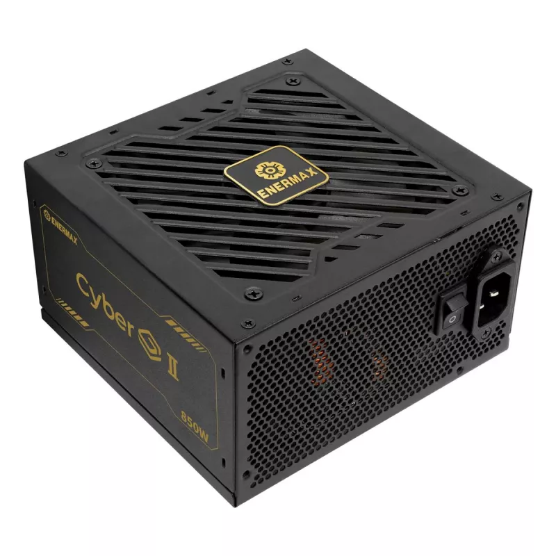 Enermax CyberG II ERV850G-AHG-NAC pc-voeding, 850 W, 80 Plus Gold, niet-modulair, ATX, 12-pins high power GPU-connector, zwart