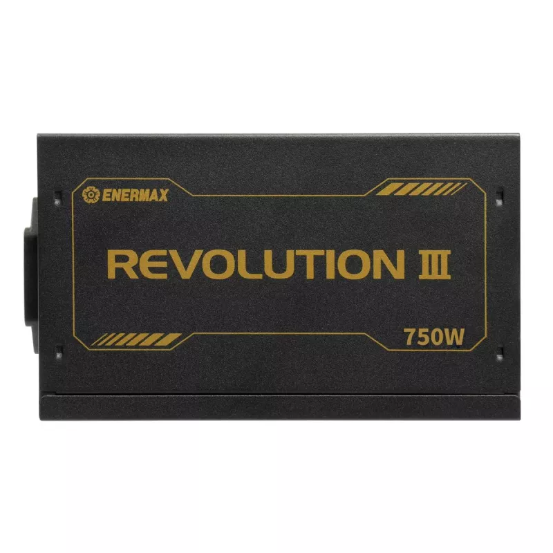 Enermax Revolution III ERV750G-AHG-MAC pc-voeding, 750 W, 80 Plus Gold, volledig modulair, ATX, 12-pins High Power GPU-connector, zwart