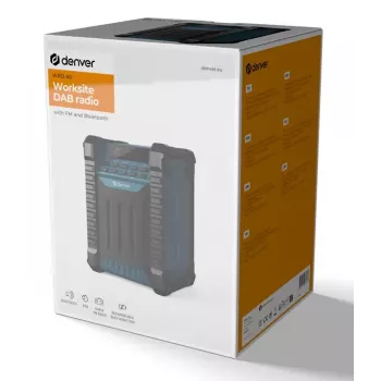 DENVER ELECTRONICS Wrd-60 bouwplaats DAB+ radio met Bluetooth en bouwlampfunctie