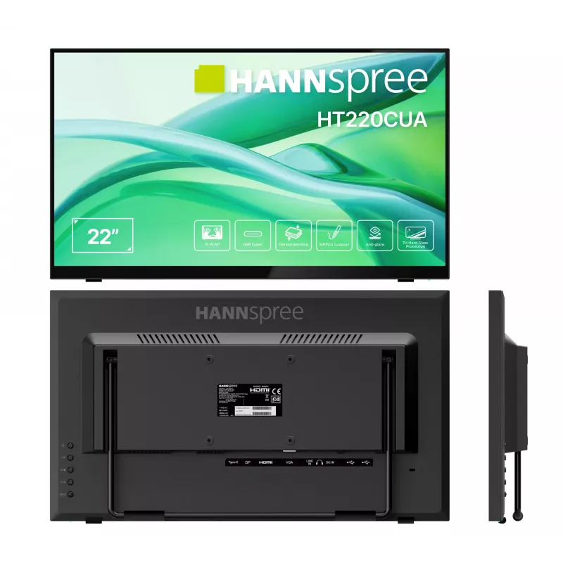 Hannspree HT220CUA computermonitor 54,5 cm (21,4 inch) 1920 x 1080 pixel Full HD LED touchscreen zwart