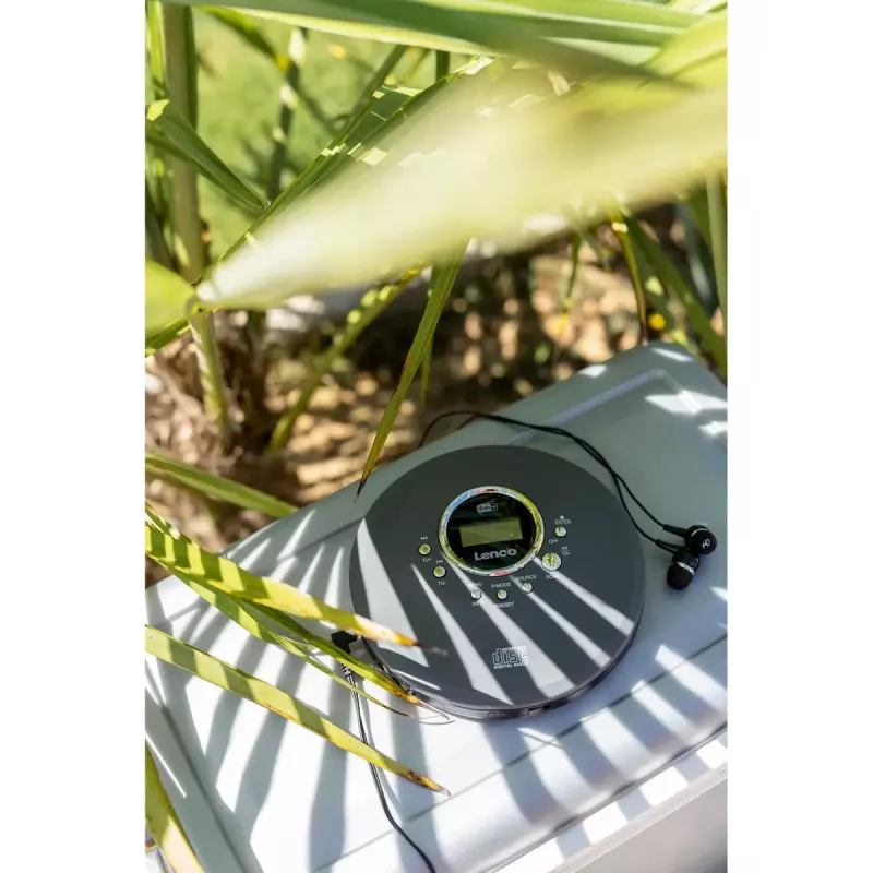 Persoonlijke cd-speler Lenco CD-400GY antraciet MP3-ondersteuning schokbestendig 40s