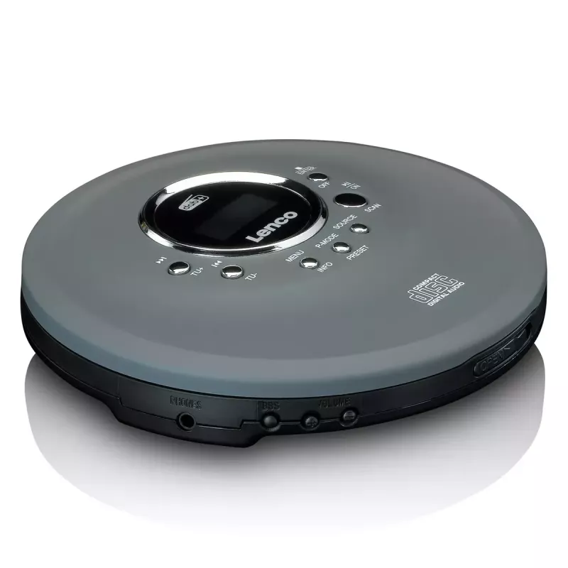 Persoonlijke cd-speler Lenco CD-400GY antraciet MP3-ondersteuning schokbestendig 40s