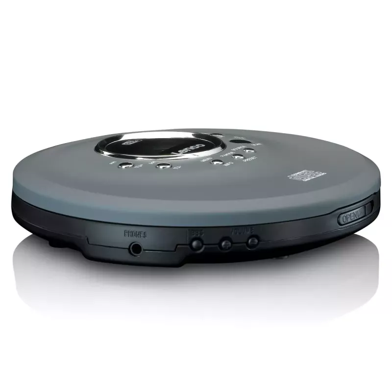 Persoonlijke cd-speler Lenco CD-400GY antraciet MP3-ondersteuning schokbestendig 40s