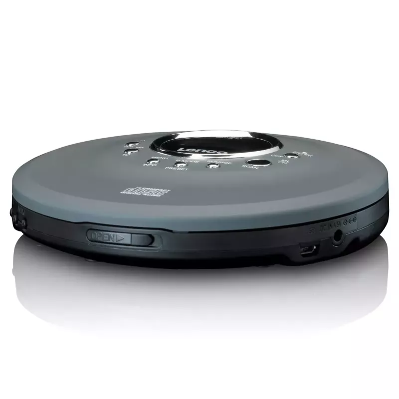 Persoonlijke cd-speler Lenco CD-400GY antraciet MP3-ondersteuning schokbestendig 40s