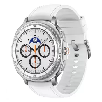 Samsung Galaxy Watch 8 Classic 3,3 cm (1,3 inch) AMOLED 46 mm Digitaal 438 x 438 Pixel Touchscreen 4G Zilver Wi-Fi GPS (satelliet)