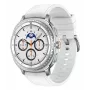 Samsung Galaxy Watch8 Classic SM-L505 46 mm LTE smartwatch, 3,4 cm (1,34 inch) AMOLED 438 x 438, touchscreen, 64 GB, Wi-Fi, GPS, Wear OS, hybride band van eco-leer, wit