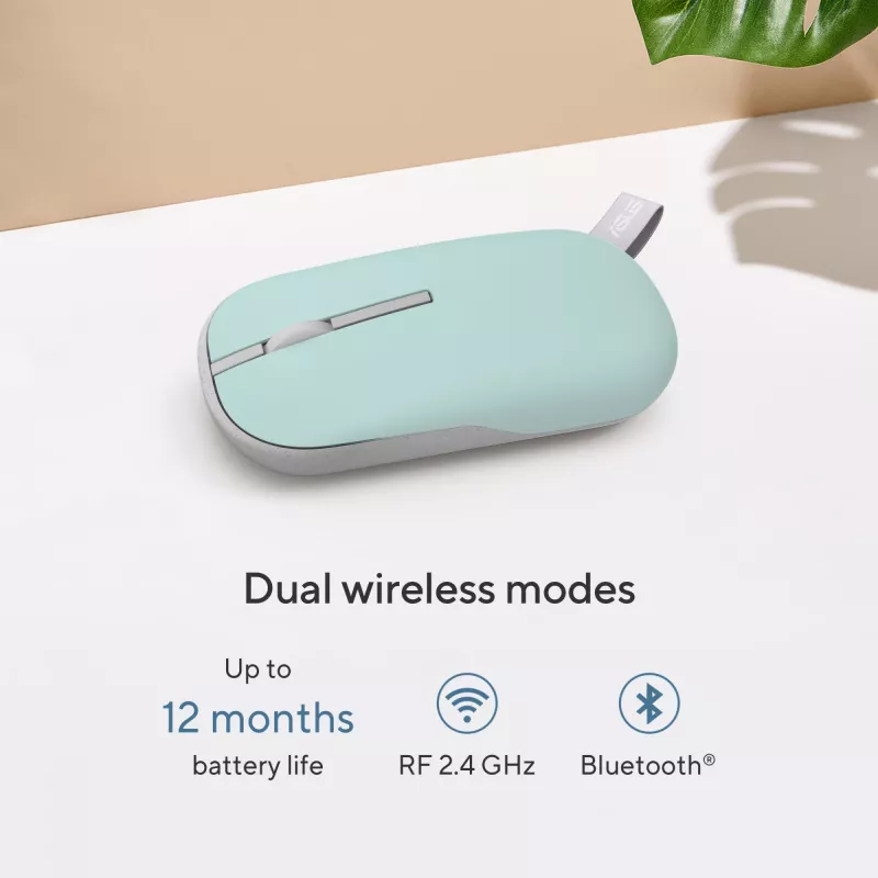 ASUS Marshmallow MD100 muis kantoor voor beide handen RF draadloos + Bluetooth optisch 1600 DPI