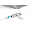 DIGITUS 3-poorts USB 3.0 Type C Hub met Gigabit Ethernet 3x USB A/F,1xUSB C/M,1x RJ45 LAN