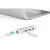 DIGITUS 3-poorts USB 3.0 Type C Hub met Gigabit Ethernet 3x USB A/F,1xUSB C/M,1x RJ45 LAN