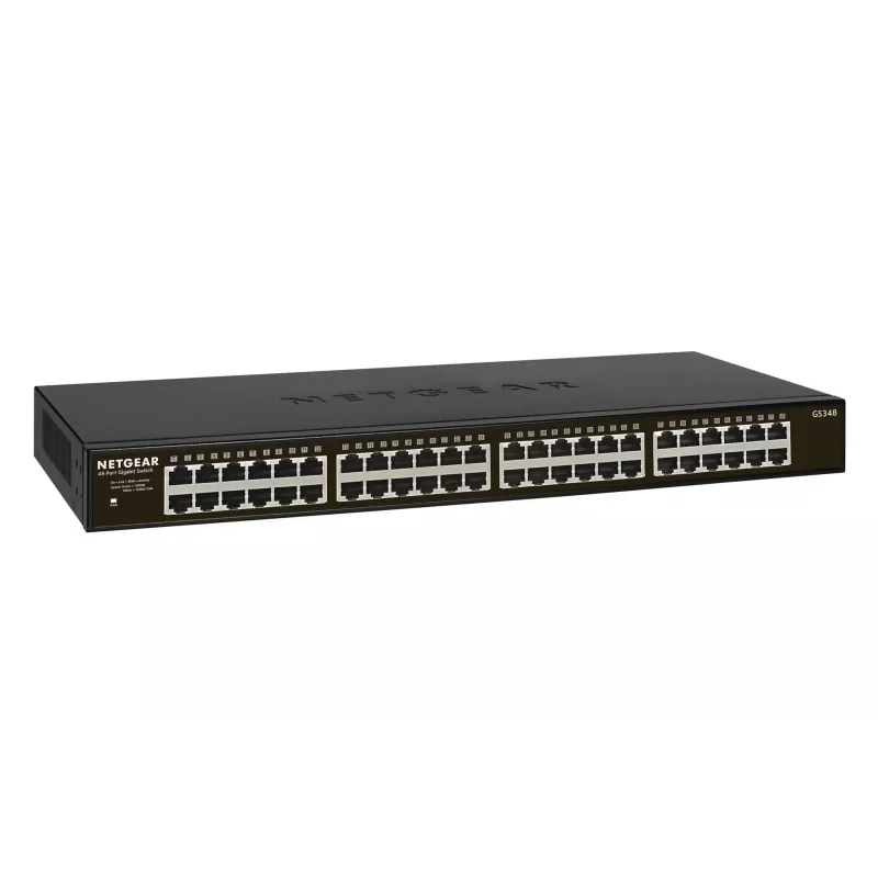 NETGEAR GS348 Unmanaged Gigabit Ethernet (10/100/1000) 1U Zwart