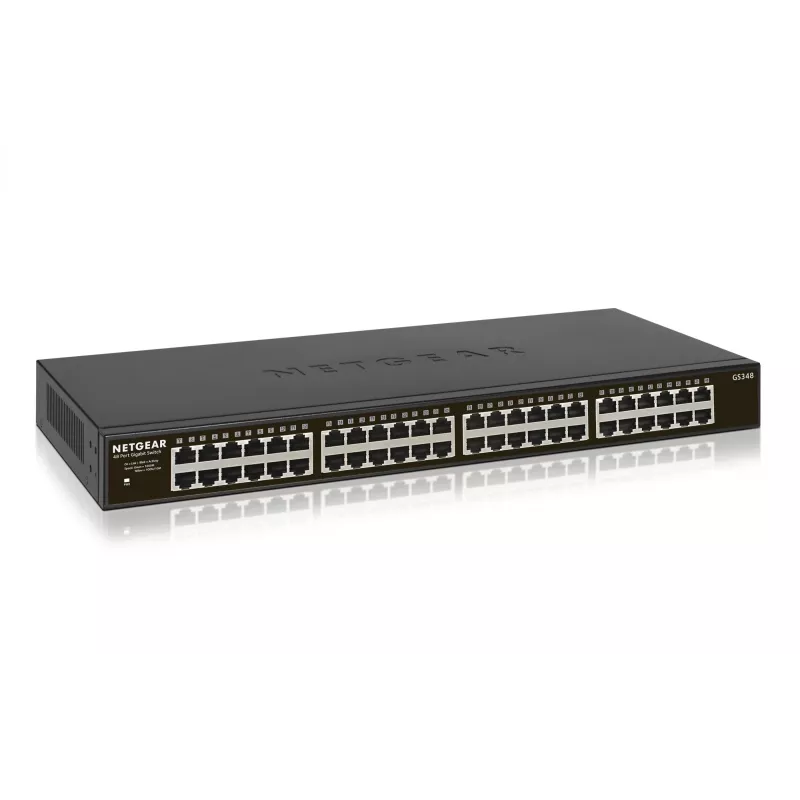 NETGEAR GS348 Unmanaged Gigabit Ethernet (10/100/1000) 1U Zwart