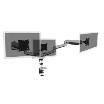 DIGITUS Universele triple monitor tafelmontage met gasveer en klembevestiging