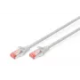 DIGITUS patchkabel - CAT6 - S/FTP - rastnasbescherming - Cu - 3 m - grijs