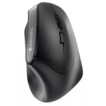 CHERRY MW 4500 draadloze 45-gradenmuis, zwart, USB, rechtshandig, verticaal ontwerp, optisch, RF draadloos, 1200 DPI, zwart