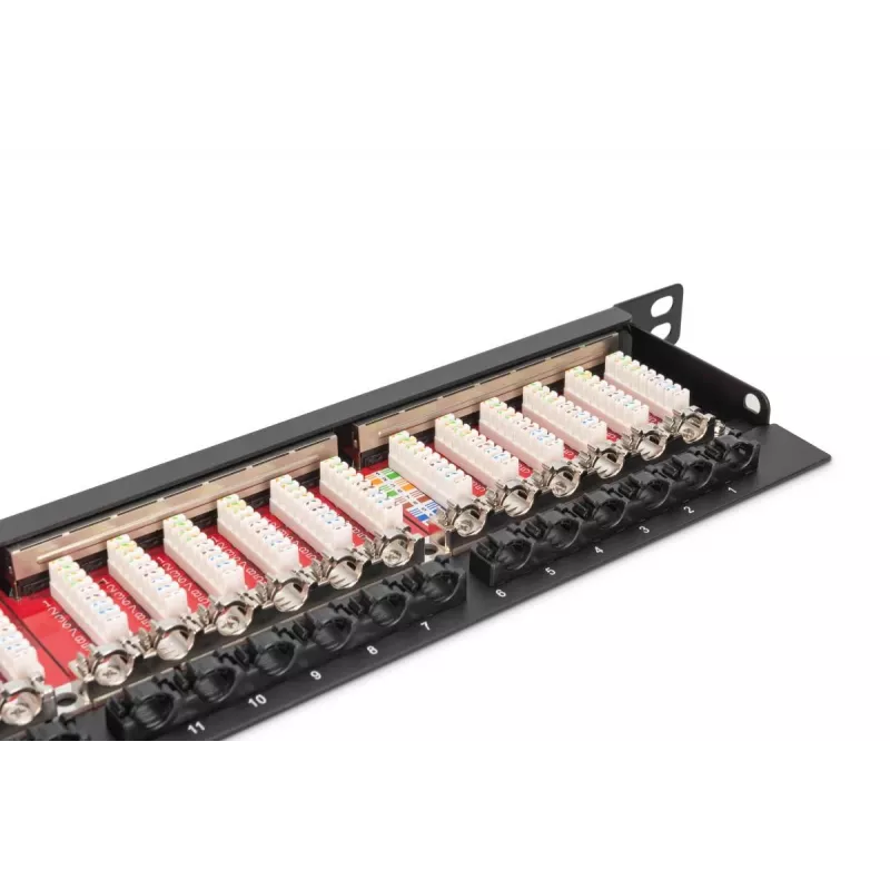 DIGITUS Patchpanel CAT6a afgeschermd 24-poorts 0,5HE (dn91624sslea)