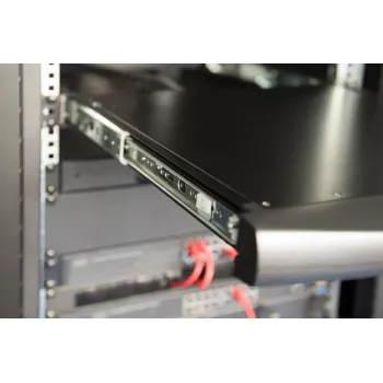 DIGITUS modulaire 48,3 cm (19 inch) TFT-console met 1-poorts KVM, RAL 9005 zwart - Qwertzu Duits