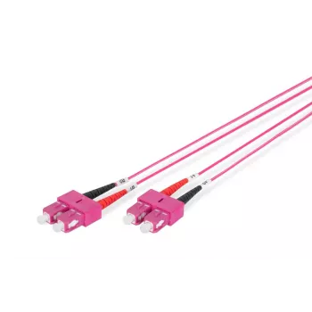 DIGITUS glasvezel-patchkabel, SC naar SC multimode OM4 - 50/125 µ, duplex, kleur RAL4003 lengte 1 m