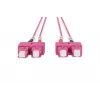 DIGITUS glasvezel-patchkabel, SC naar SC multimode OM4 - 50/125 µ, duplex, kleur RAL4003 lengte 1 m