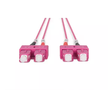 DIGITUS glasvezel-patchkabel, SC naar SC multimode OM4 - 50/125 µ, duplex, kleur RAL4003 lengte 1 m