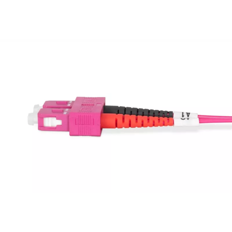 DIGITUS glasvezel-patchkabel, SC naar SC multimode OM4 - 50/125 µ, duplex, kleur RAL4003 lengte 1 m
