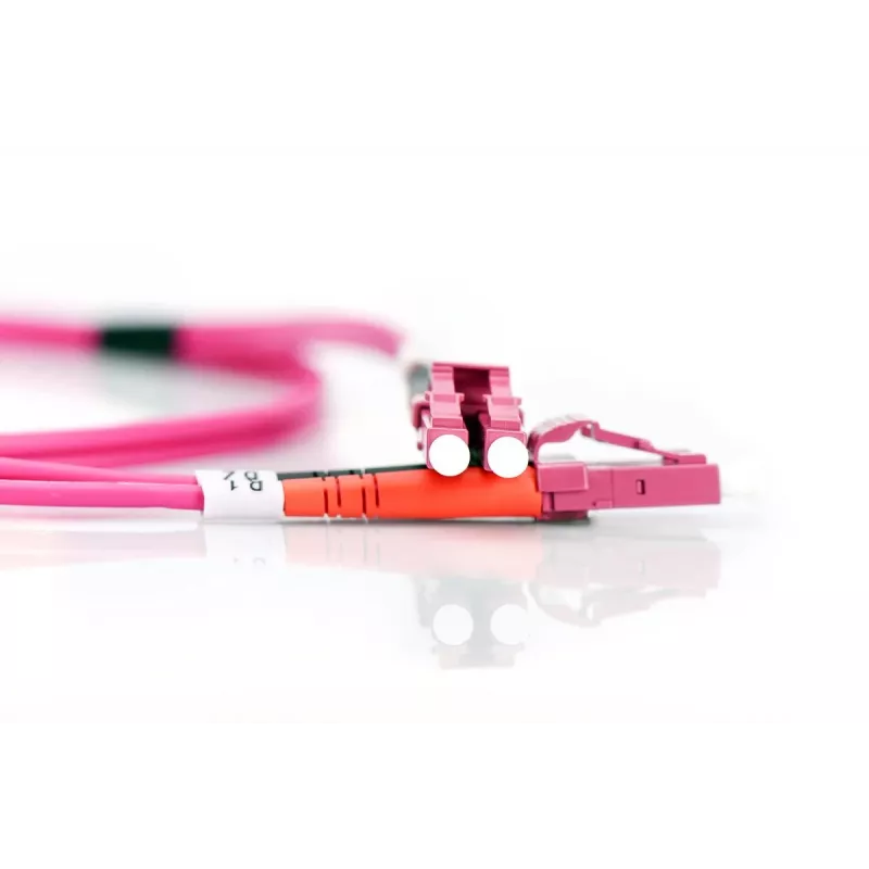 DIGITUS glasvezel-patchkabel, LC naar LC multimode OM4 - 50/125 µ, duplex, kleur RAL4003 lengte 7 m