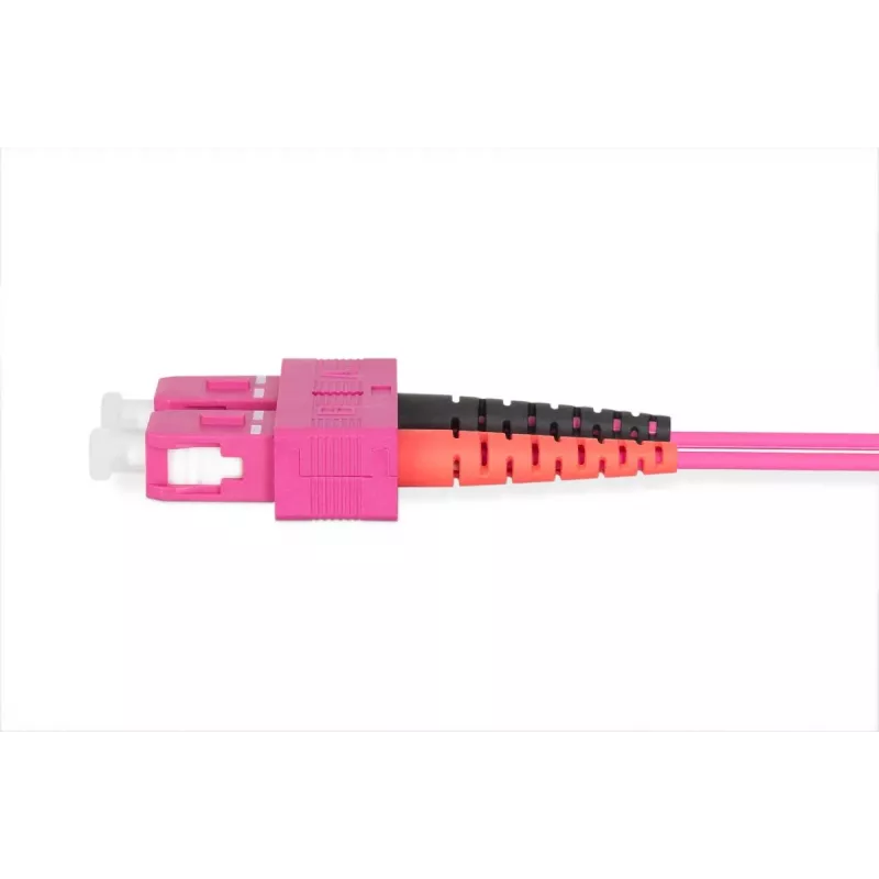 DIGITUS glasvezel-patchkabel, LC naar SC multimode OM4 - 50/125 µ, duplex, kleur RAL4003 lengte 1 m