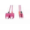 DIGITUS glasvezel-patchkabel, LC naar SC multimode OM4 - 50/125 µ, duplex, kleur RAL4003 lengte 1 m