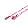 DIGITUS glasvezel-patchkabel, LC naar SC multimode OM4 - 50/125 µ, duplex, kleur RAL4003, lengte 5 m