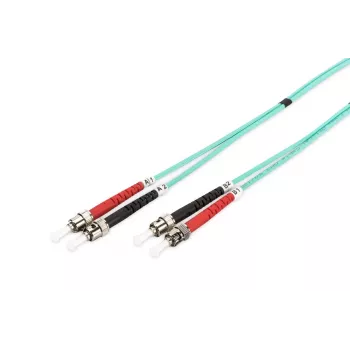 DIGITUS glasvezel-patchkabel, ST naar ST multimode 50/125 µ, duplex lengte 10 m, klasse OM3
