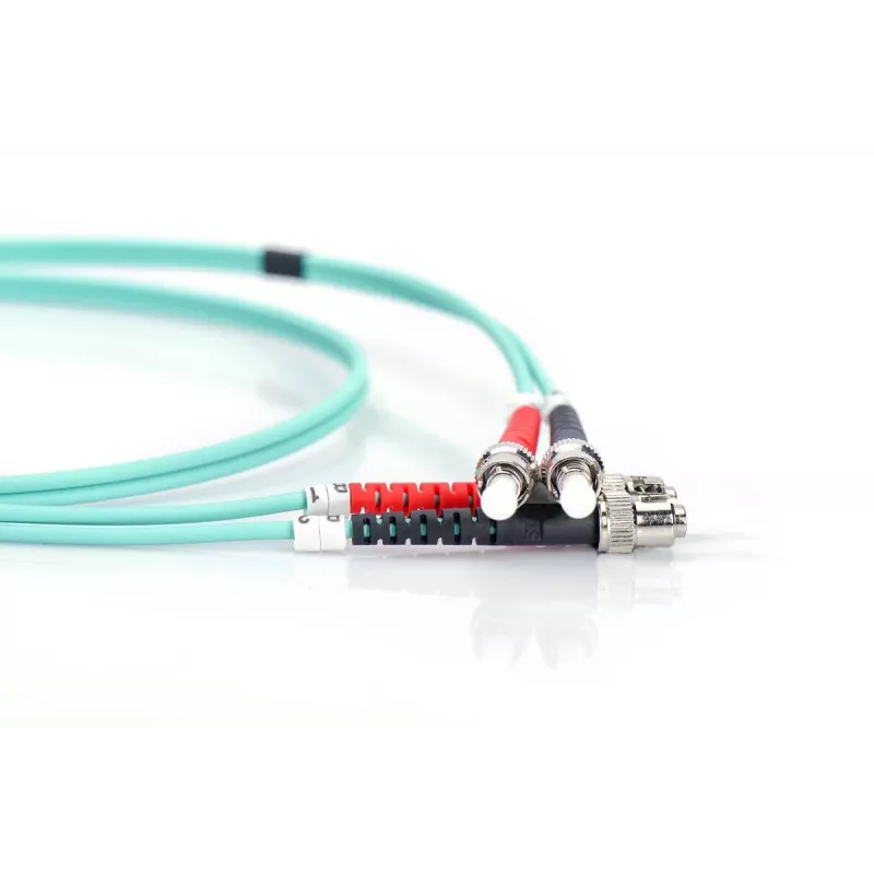 DIGITUS glasvezel-patchkabel, ST naar ST multimode 50/125 µ, duplex lengte 10 m, klasse OM3