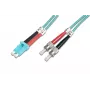 DIGITUS glasvezel-patchkabel, LC naar ST multimode 50/125 µ, duplex lengte 5 m klasse OM3