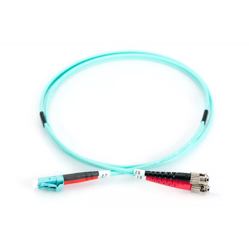 DIGITUS glasvezel-patchkabel, LC naar ST multimode 50/125 µ, duplex lengte 5 m klasse OM3