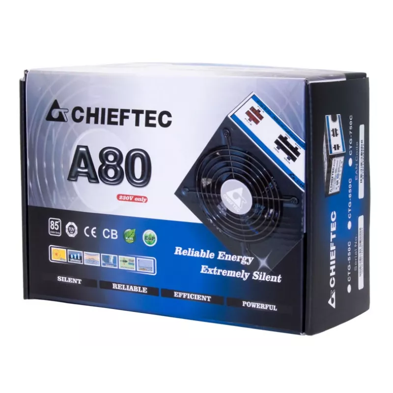Chieftec CTG-550C voeding 550 W 20+4-pins ATX ATX zwart