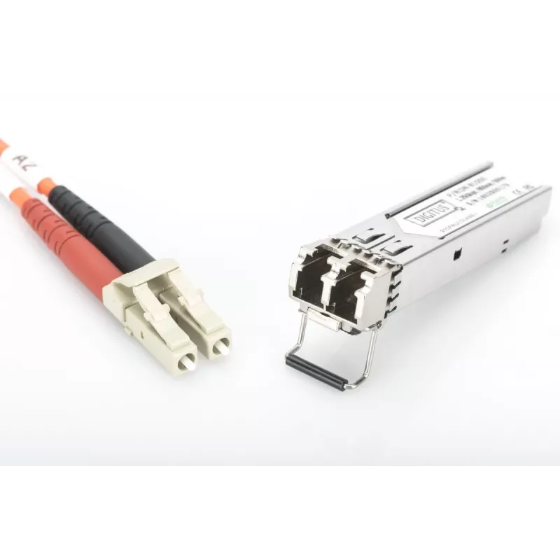 DIGITUS 1,25 Gbit/s SFP-module, Tot 550 m Multimode, LC-duplexstekker 1000Base-SX, 850 nm
