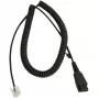 Kabel Jabra LINK Siemens Openstage Connector QD naar RJ-45, 0,5 m (spiraalvormig 2 m), zwart