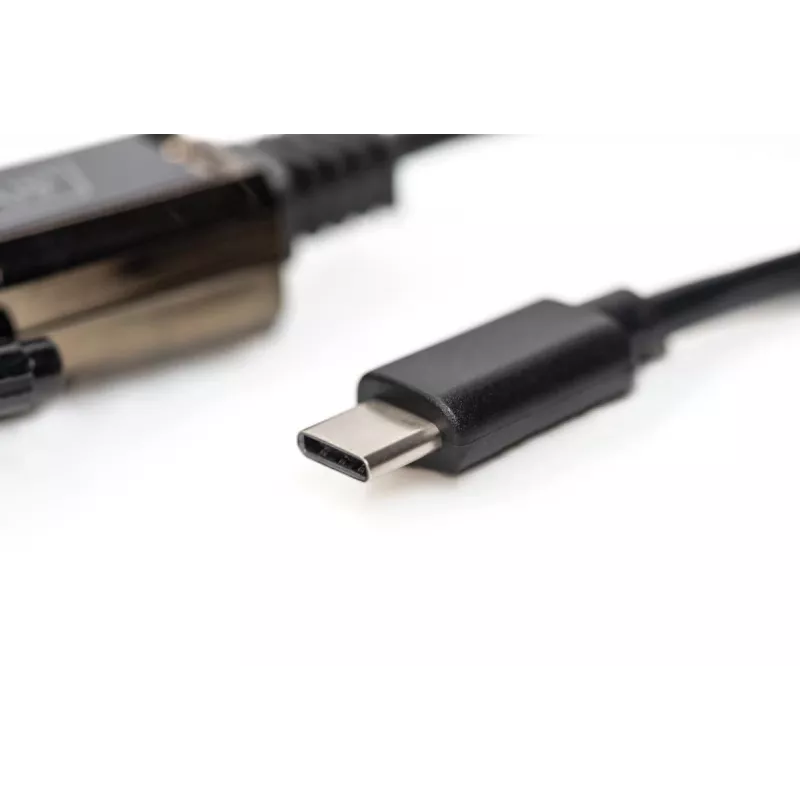 DIGITUS USB Type-C 2.0 naar serieel converter, DSUB 9M 1m kabel
