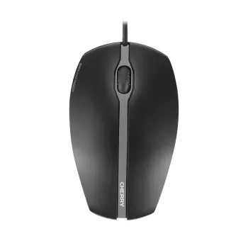 CHERRY GENTIX SILENT kabelmuis, zwart, USB, voor beide handen, optisch, USB Type-A, 1000 DPI, zwart