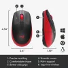 Muis Logitech M190 draadloos USB rood