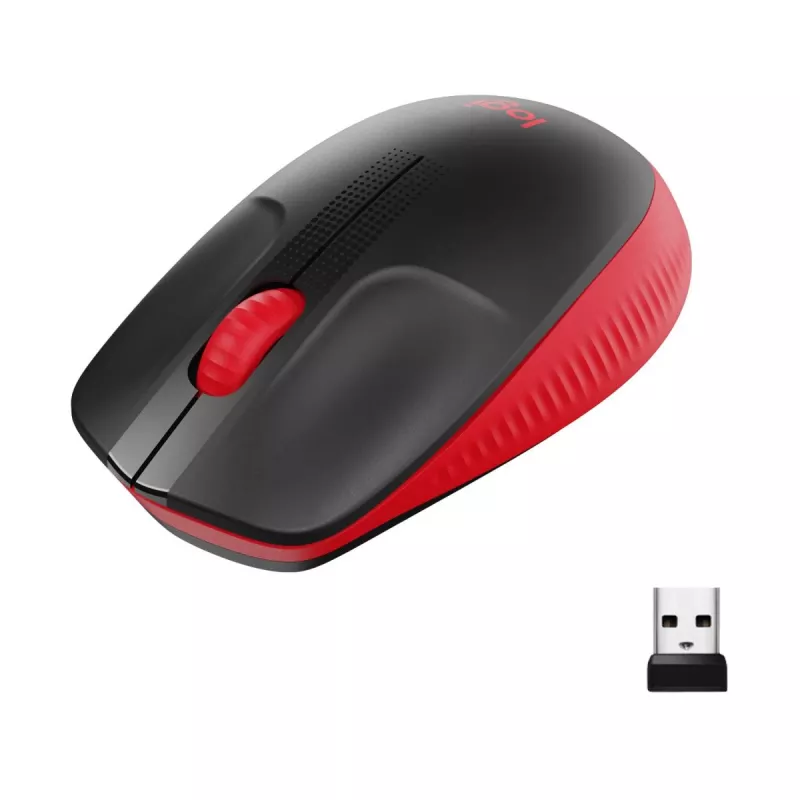 Muis Logitech M190 draadloos USB rood